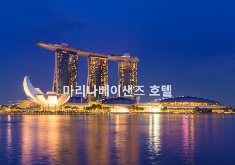 싱가포르 마리나베이샌즈 호텔 전경과 6만 톤 스카이파크 모습