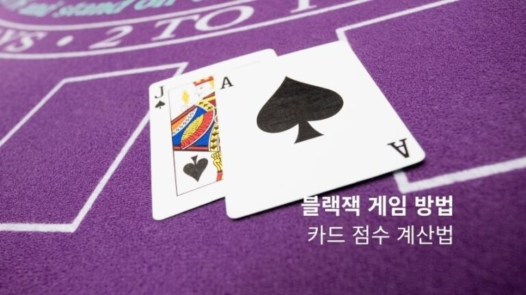 블랙잭 게임 방법 카드 점수 계산법 이미지