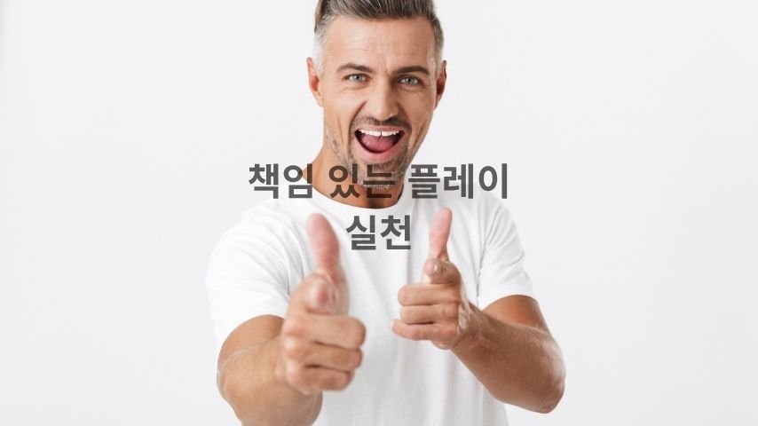 즐겁지만 책임 있는 플레이를 권장하는 메시지 이미지