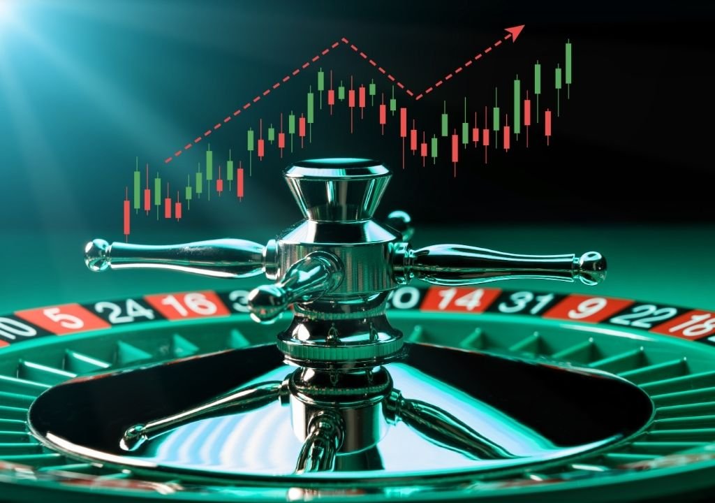 룰렛 휠 위에서 확률 흐름과 배당 구조를 표시한 그래픽 이미지