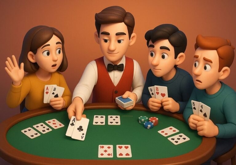 블랙잭 테이블과 확률 계산 공식