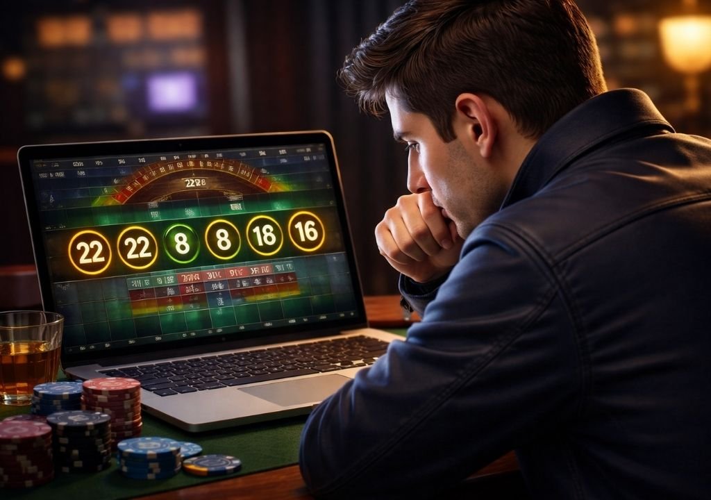 카지노에서 반복된 결과에 의미를 부여하며 흐름을 믿기 시작하는 온라인 카지노 플레이어 이미지