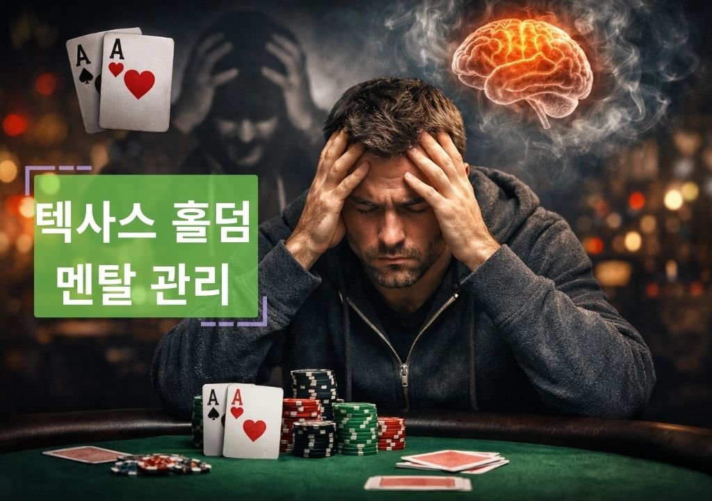 텍사스 홀덤 멘탈 관리가 무너진 상태에서 포커 틸트로 흔들리는 플레이어