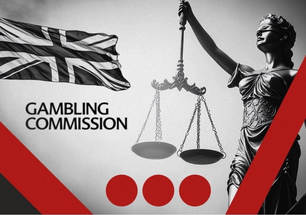 영국 카지노 라이선스 UKGC 상징 이미지 – 영국 국기와 법의 저울