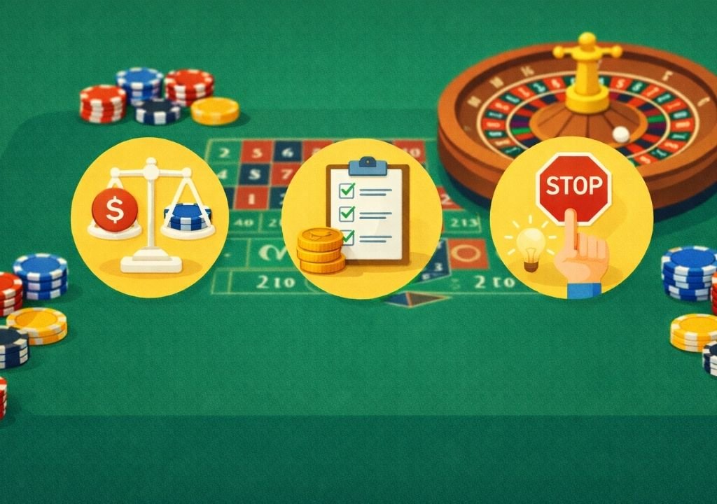 룰렛 초보 베팅 방법에서 안정적인 플레이와 자금 관리 기준을 보여주는 이미지