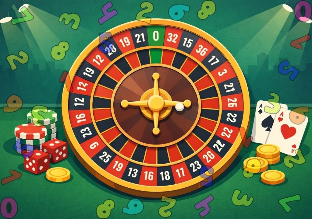 룰렛 확률 구조에서 모든 숫자가 동일한 확률을 가지는 모습을 표현한 룰렛 휠