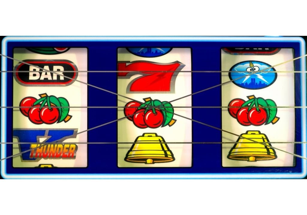 슬롯머신 페이라인 구조 예시 – 슬롯 릴에서 심볼이 연결되는 당첨 라인 설명